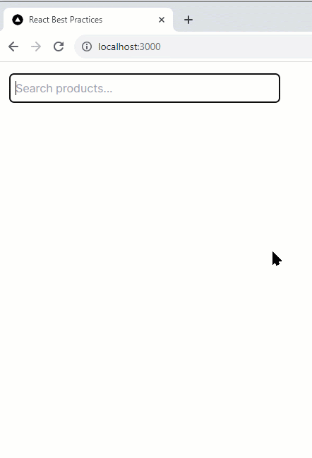 A search field that quickly jumps between different results lists due to a race condition in the search request.